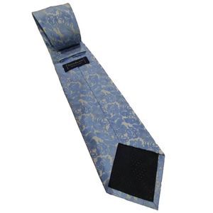 Vintage Gianni Palazzi Handmade Silk Tie, Blue Floral Sheen